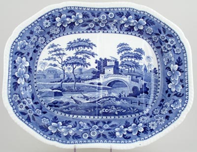 Meat Dish or Platter with tree and well c1894